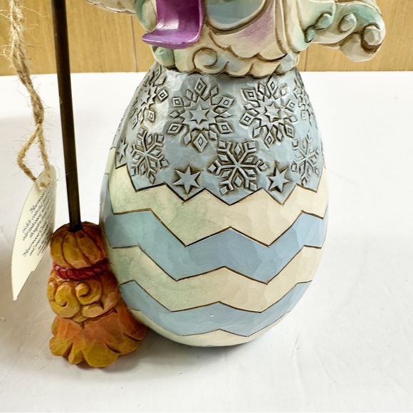 Jim Shore Nice To Snow You Regal Snowman with Broom In Box With Tag Christmas - Picture 8 of 8